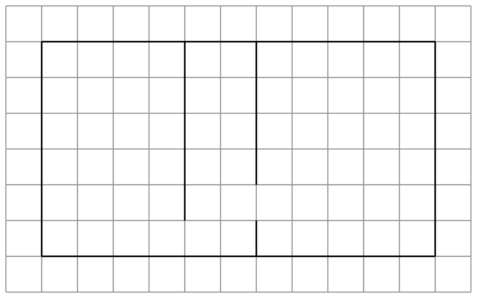 The rectangular grid now shows individually bolded gridlines, indicating that walls do not need to encompass entire grid cells